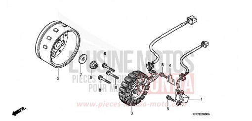 GENERATOR (XL125V1/2/3/4/5/6) XL125V1 de 2001